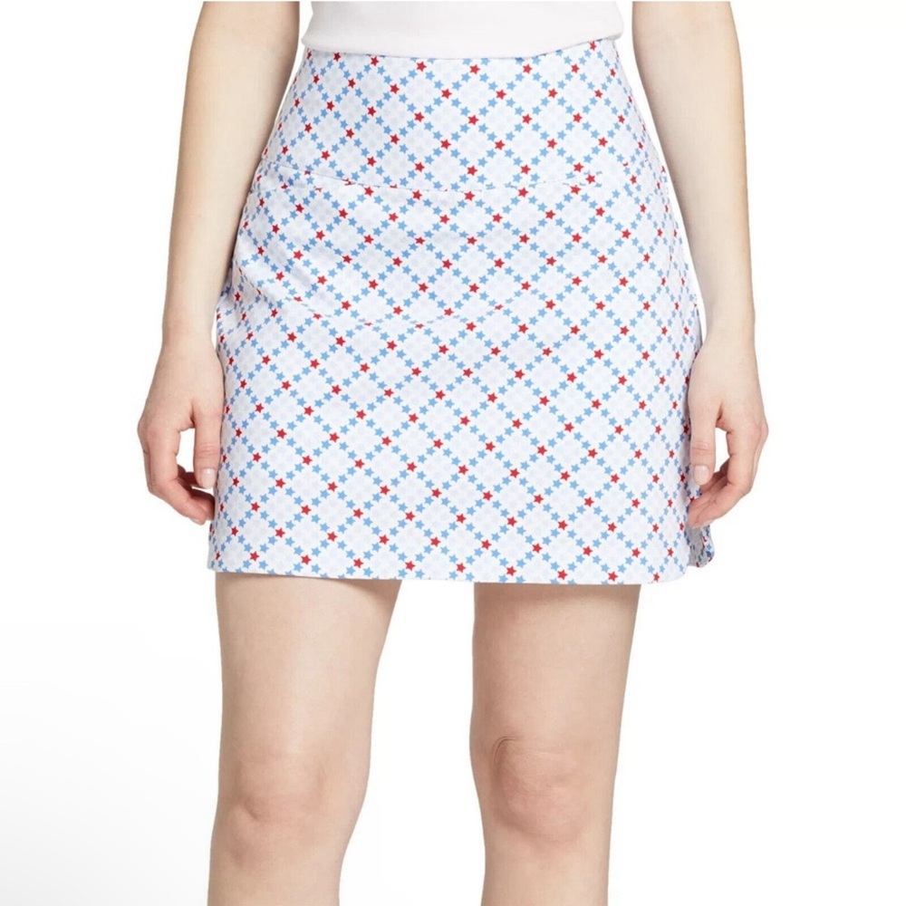 NEW Lady Hagen Small Golf Pull-On Skort USA Stars Tummy Control Small‎ Pockets